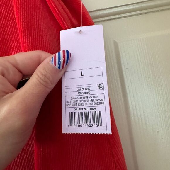 Women’s Wild Fable Velvet Ribbed Mini Dress L NWT - Picture 2 of 5